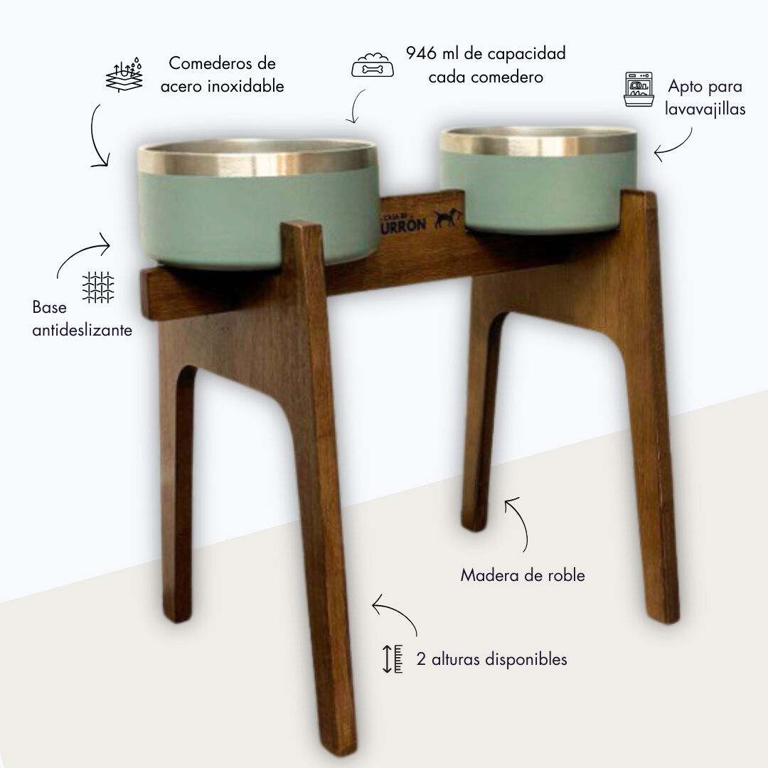La Casa de Turrón Comedero Doble para perros y gatos thumbnail