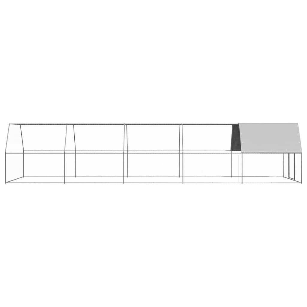 vidaXL Jaula gallinero de acero galvanizado 3x12x2 m, , large Imagen numero 32