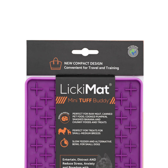 Comedero LickiMat Mini Tuff Buddy Morado para perro, , large Imagen numero 1