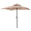 Outsunny Sombrilla de Jardín 3x3x3 m Parasol de Jardín de Metal con Doble Techo Impermeable y Manivela para Terraza Balcón Exterior Beige, , large indicador imagen numero 1
