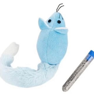 Fpets Juguete azul con hierba gatera para ratones