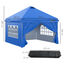 Outsunny Carpa Plegable 3x3 m con Altura Ajustable de 3 Niveles Cenador de Jardín con 4 Paredes Extraíbles 2 Ventanas 4 Sacos de Arena y Bolsa de Transporte Gazebo para Exterior Camping Azul, , large indicador imagen numero 3