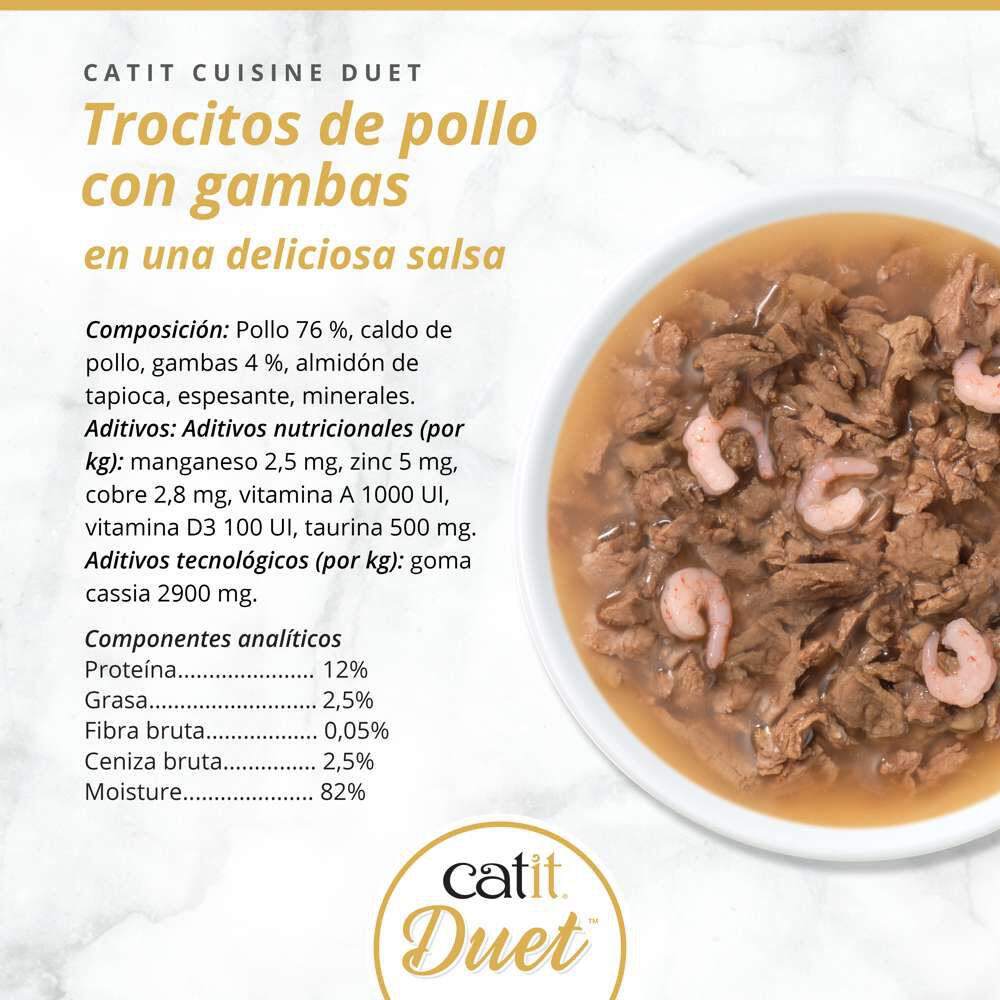 Catit Cuisine Duet Pollo con Gambas, 75g, , large Imagen numero 3