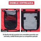 Pawhut remolque de bicicleta rojo y negro para mascotas, , large image number null