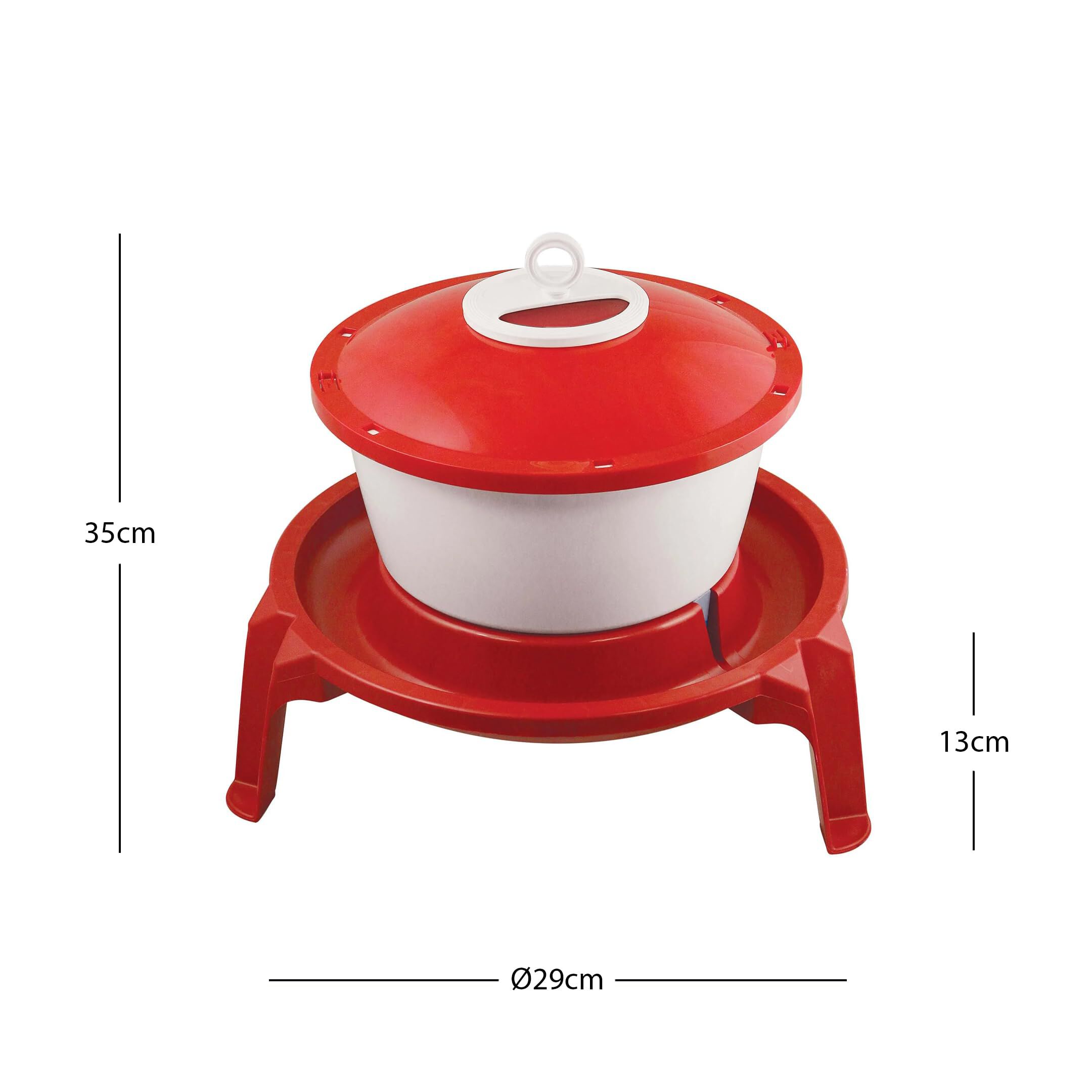 Bebedero Cubo de 6 litros para gallinas - Bebedero con Patas para Aves de Corral - Pl&aacute;stico Resistente, , large Imagen numero 2