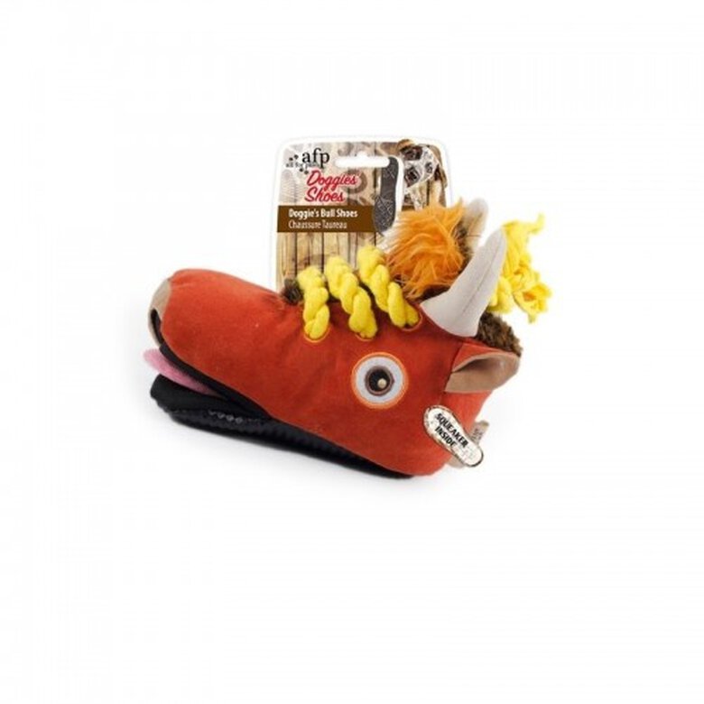 All for paws toro doggy's zapatillas de peluche naranja para perros, , large image number null