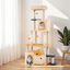 COSTWAY &Aacute;rbol Rascador para Gatos de 159cm, Torre Rascador Grande para Gatitos con 2 Condos, Percha de Peluche Extra&iacute;ble, Postes de Sisal, Vers&aacute;til Centro de Actividades para Hogar con Varios Gatos, , large indicador imagen numero 2