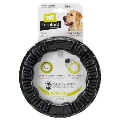 Ferplast smile aro de juguete negro para perros thumbnail