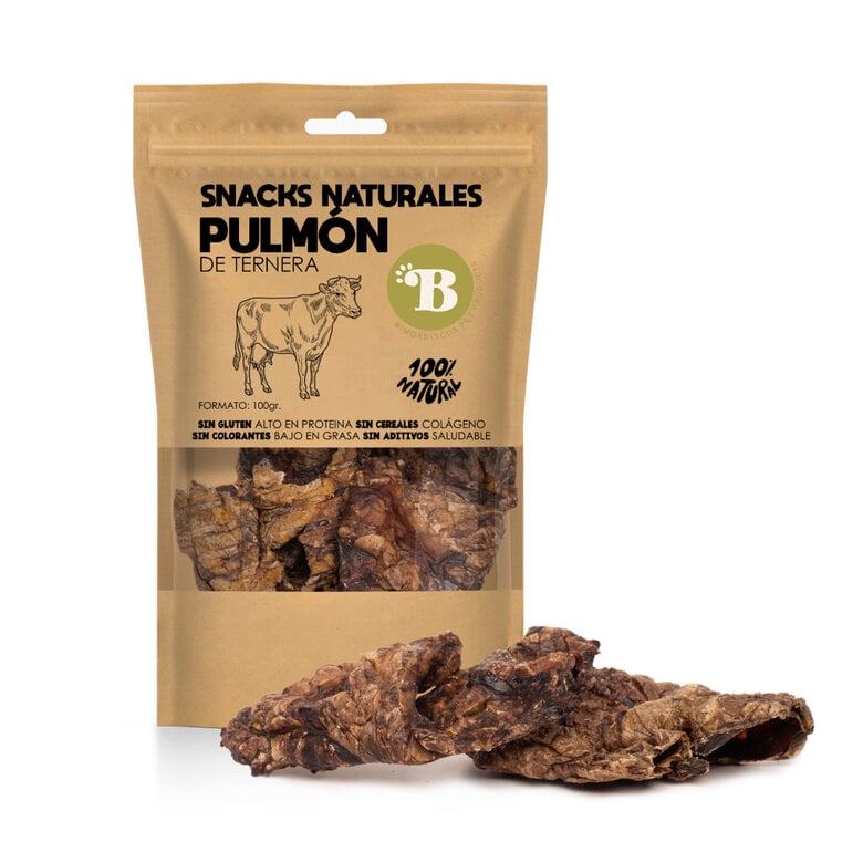 BIMORDISCOS Snack Natural Pulmón de Ternera para Perros