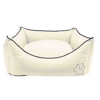 Confort pet cuna florida impermeable beige para mascotas