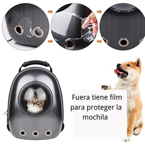 Mochila transportin color Negro, , large Imagen numero 5