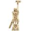 Rascador con poste de sisal para gatos color Beige Huellas, , large indicador imagen numero 5