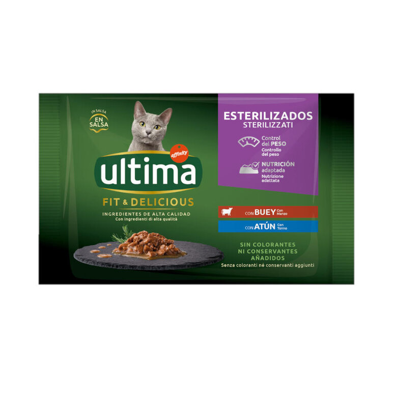 Affinity Ultima Fit & Delicious Buey y Atún Sobre en salsa para gatos - Multipack, , large image number null