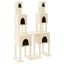 vidaXL Rascador para gatos con postes de sisal color crema 199 cm, , large indicador imagen numero 1