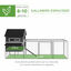 PawHut Gallinero para Exterior Gallinero de Madera Jaula Grande para 8-10 Gallinas con 2 Ponederos Techo Asfáltico Bandeja Extraíble y Rampa 347x160x150 cm Gris y Blanco, , large indicador imagen numero 4