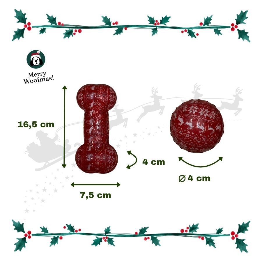 Wonder Christmas Hueso y Pelota Juguete para perros, , large Imagen numero 3