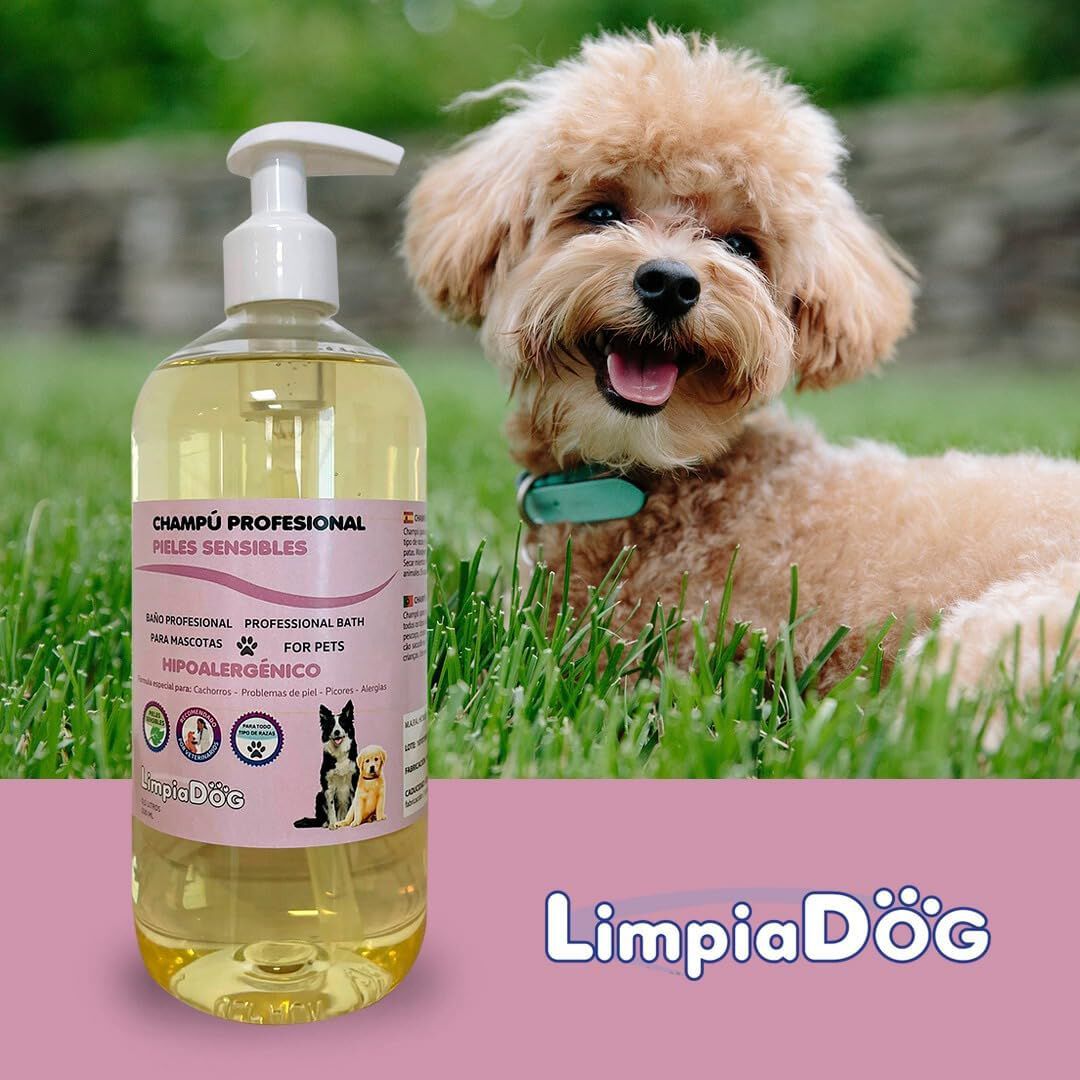 LIMPIADOG Champu para Perros Pieles sensibles Suave hipoealergenico, para Todas Las Razas y Edades con dosificador 5 Litros, , large Imagen numero 4