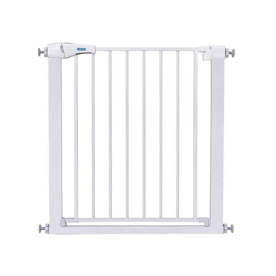 Nobleza - Barrera de Seguridad para Ni&ntilde;os con Sistema de Cierre Autom&aacute;tico, Sin Necesidad de Taladrar, Barrera de presi&oacute;n para beb&eacute;s y Perros para escaleras y Puertas, Apertura de 75-82 cm, Blanco, , large Imagen numero 1