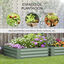 Outsunny Set de 2 Arriates de Jardín de Acero Huerto Urbano Jardinera Macetero Cuadrado para Cultivos Plantas Flores Patio Exterior 100x100x30 cm Verde, , large indicador imagen numero 4