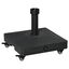 Outsunny Base de Sombrilla con 4 Ruedas Bloqueables Soporte de Parasol Rellenable de Arena 18 kg o Agua 16 kg para Jardín Patio Terraza 45x45x39 cm Negro, , large indicador imagen numero 1