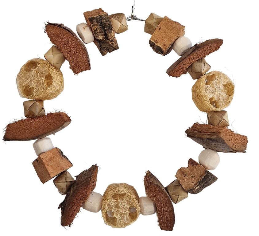 Natural Shredding Toys Shredding Ring Juguete para pájaros