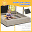 Outsunny Arenero de Madera para Niños de 3-7 Años Arenero Infantil con Techo Ajustable de Tela no Tejida Banco de 2 Asientos Pizarra y Juguetes para Patio Jardín 114x113x110 cm Gris, , large indicador imagen numero 4
