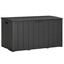 Outsunny Baúl de Almacenamiento Exterior 366L Arcón para Jardín de Plástico de Doble Pared con Ruedas y Asas para Terraza Patio Carga 100 kg 122,4x62x64,5 cm Negro, , large indicador imagen numero 1