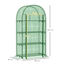 Outsunny Invernadero de Jardín con 4 Estantes Metálicos Puerta Enrollable y Cubierta de PE Vivero Casero de Terraza para Cultivo Plantas Flores Macetas 80x49x160 cm Verde, , large indicador imagen numero 3