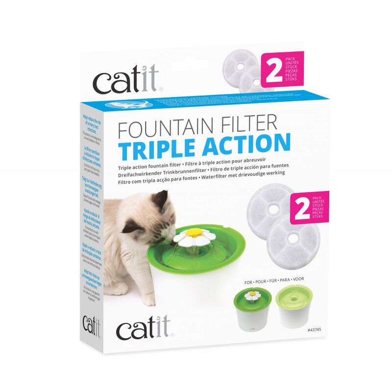 Catit Filtro de Triple Acción para Fuentes para gatos