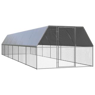 VidaXL Jaula Gallinero de Acero Galvanizado para gallinas