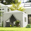 Outsunny Carpa Plegable Pop-Up 3x3 m Cenador de Jardín con 4 Paredes Laterales 2 Ventanas de Malla Altura Ajustable Bolsa de Transporte Impermeable y Anti-UV para Camping Fiestas Blanco, , large indicador imagen numero 2