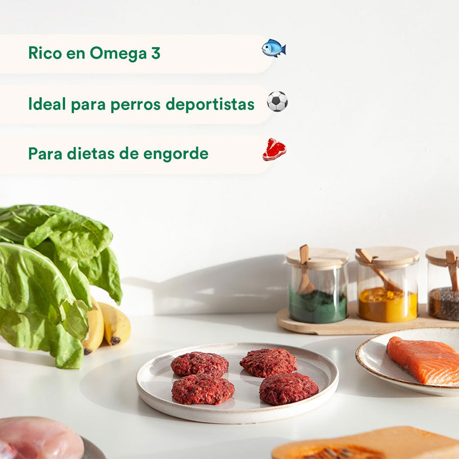 Pack de menú completo BARF para perros sabor Pavo y salmón thumbnail