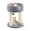COSTWAY Árbol Rascador para Gatos, Altura 53 cm, Torre para Gatos 4 en 1 con Plataforma, Base Acolchada, Bola de Juguete y Cuerda de Sisal, Poste de Rascado (Gris), , large indicador imagen numero 1