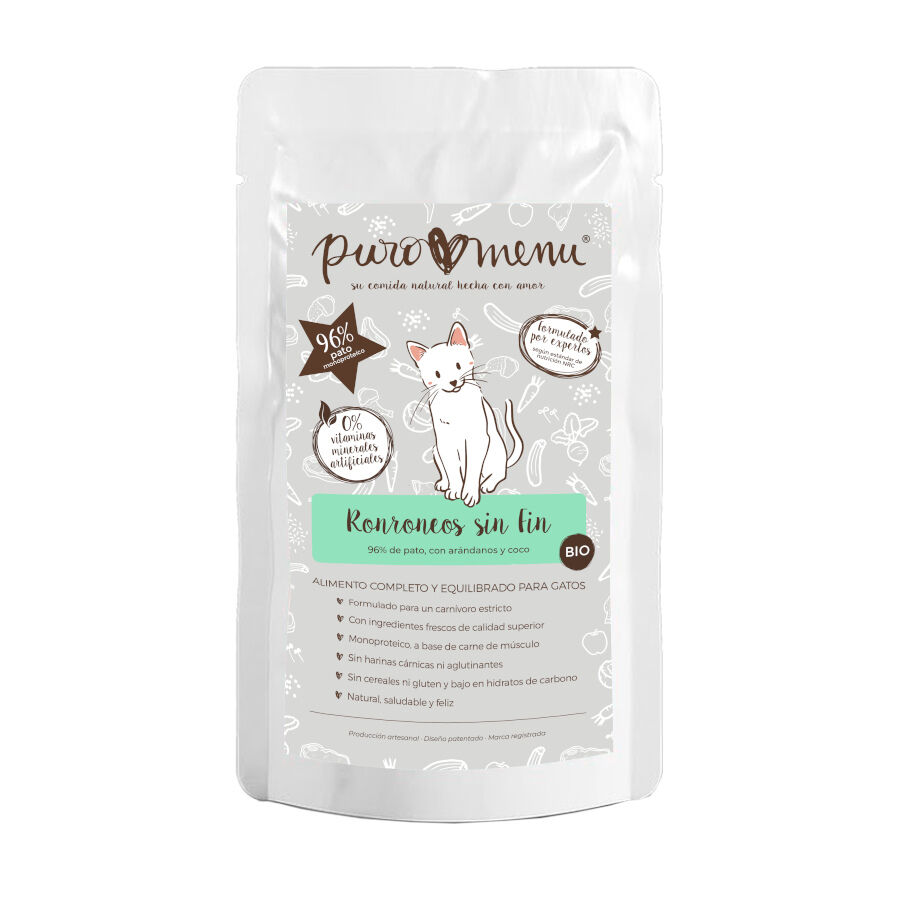 Puro Menu Bio Ronroneos sin Fin sobre para gatos
