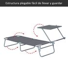 Tumbona plegable Outsunny para exterior color Gris, , large image number null