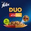 12 sobres x 85 g Felix Fantastic Duo Carne en Gelatina sobre para gatos, , large indicador imagen numero 2