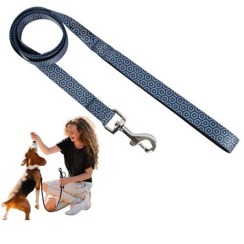 Edipets correa de adiestramiento estampada azul para perros, , large Imagen numero 1