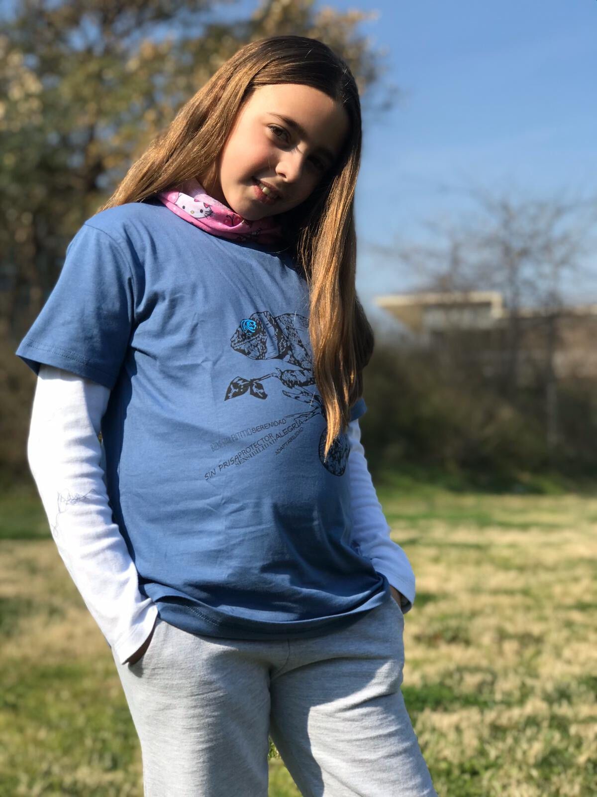 Camiseta de niño Animal Totem camaleón blanco thumbnail