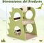 COSTWAY Árbol para Gatos de 2 Niveles, Torre para Gatos en Forma de Dinosaurio, con Bola Rascadora de Sisal y Felpa de Peluche, 4 Agujeros para Explorar, Centro de Actividades para Gatitos, , large indicador imagen numero 3