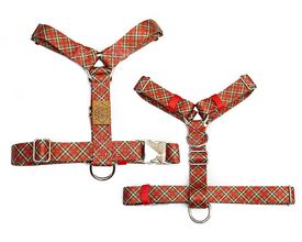 Pets & Props Arnés Strap RED & CARAMEL PLAID para perros