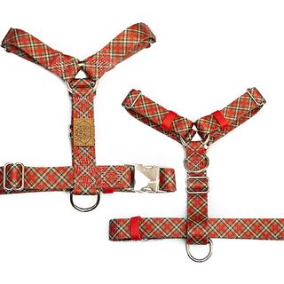 Pets & Props Arnés Strap RED & CARAMEL PLAID para perros