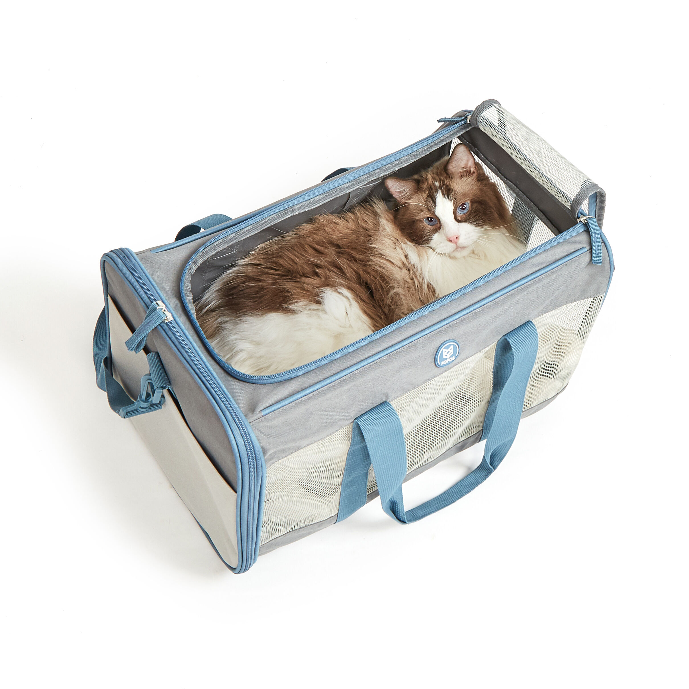 Bolsa Porta Animales Gris/Azul FOFOS, , large Imagen numero 4