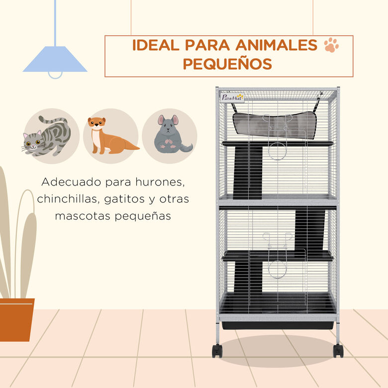 PawHut Jaula Blanca para Chinchillas thumbnail