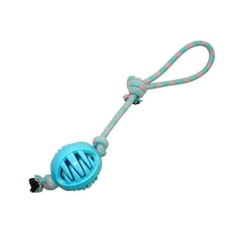 DZL pelota de juguete con cuerda azul para perros, , large image number null