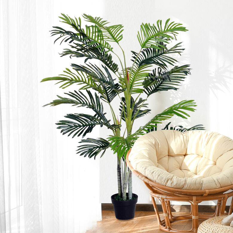 Outsunny Planta Artificial Palmera Verde para exterior thumbnail