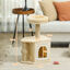 PawHut Rascador para Gatos Beige, , large indicador imagen numero 3