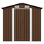 vidaXL Caseta de almacenamiento jardín acero marrón 204x132x186 cm, , large indicador imagen numero 2