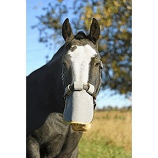 Bozal protector de alivio para caballos color Gris/amarillo