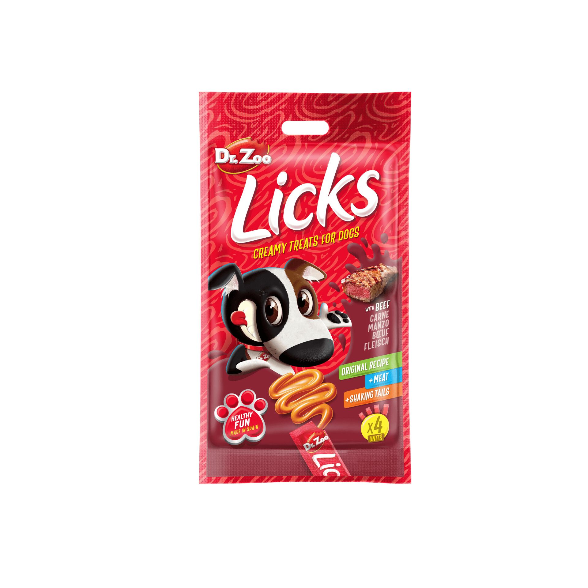 Dr. Zoo Licks Snack Líquido De Carne Para Perros