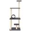 vidaXL Rascador para gatos con postes de sisal gris oscuro 136 cm, , large indicador imagen numero 3